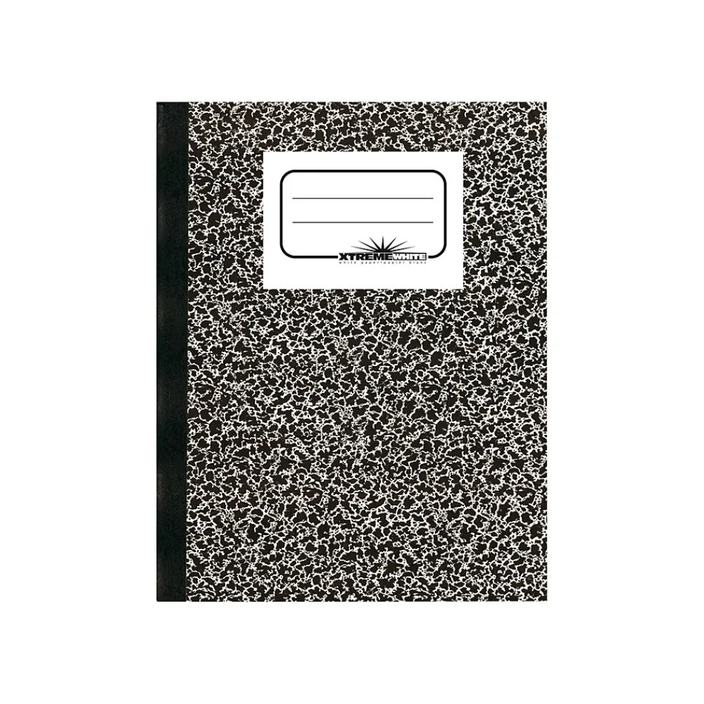 Composition Notebooks|National Brand 1-Subject Composition Notebooks, 7.87" x 10", College Ruled, 80 Sheets, Black (43461)