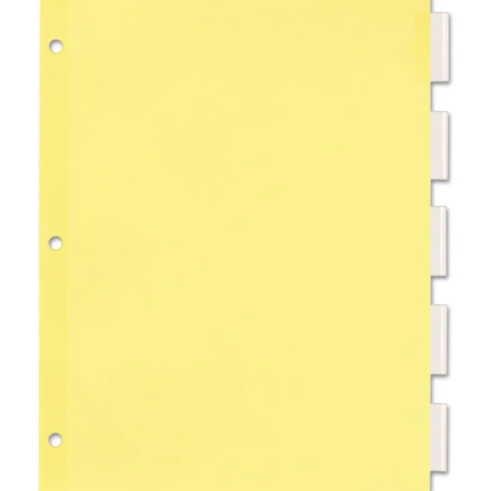 Dividers|Avery Office Essentials Insertable Paper Dividers, 5 Tabs, Clear (11466)