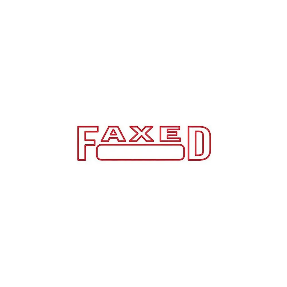 Stamps & Stamp Pads|Offistamp Pre-Inked Stamp, FAXED, Red Ink (034503)
