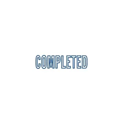Stamps & Stamp Pads|Offistamp Pre-Inked Stamp, COMPLETED, Blue Ink (034519)