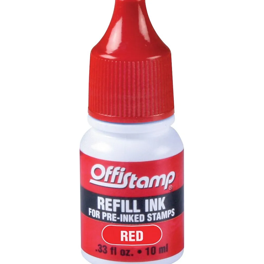 Stamps & Stamp Pads|Offistamp Pre-Inked Stamp, Red Ink Refill