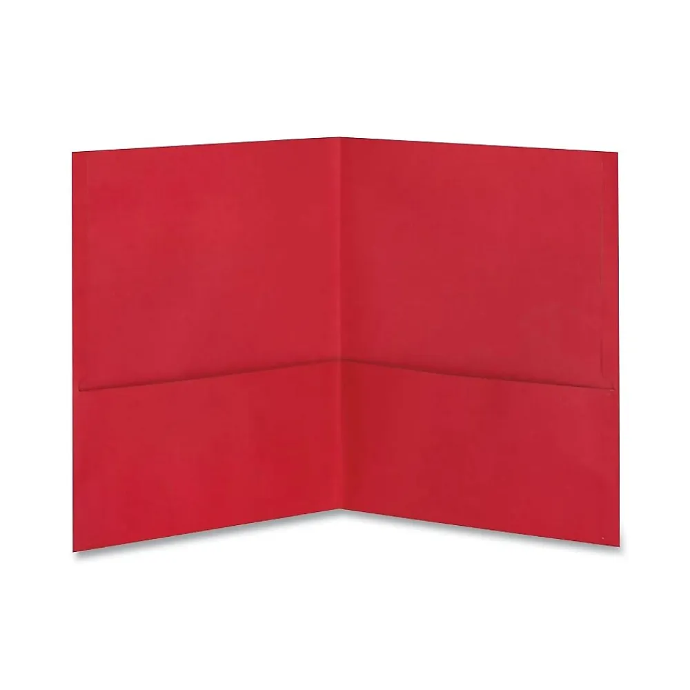 Pocket Folders|Oxford ® Extra-Large Twin Pocket Portfolio, Red