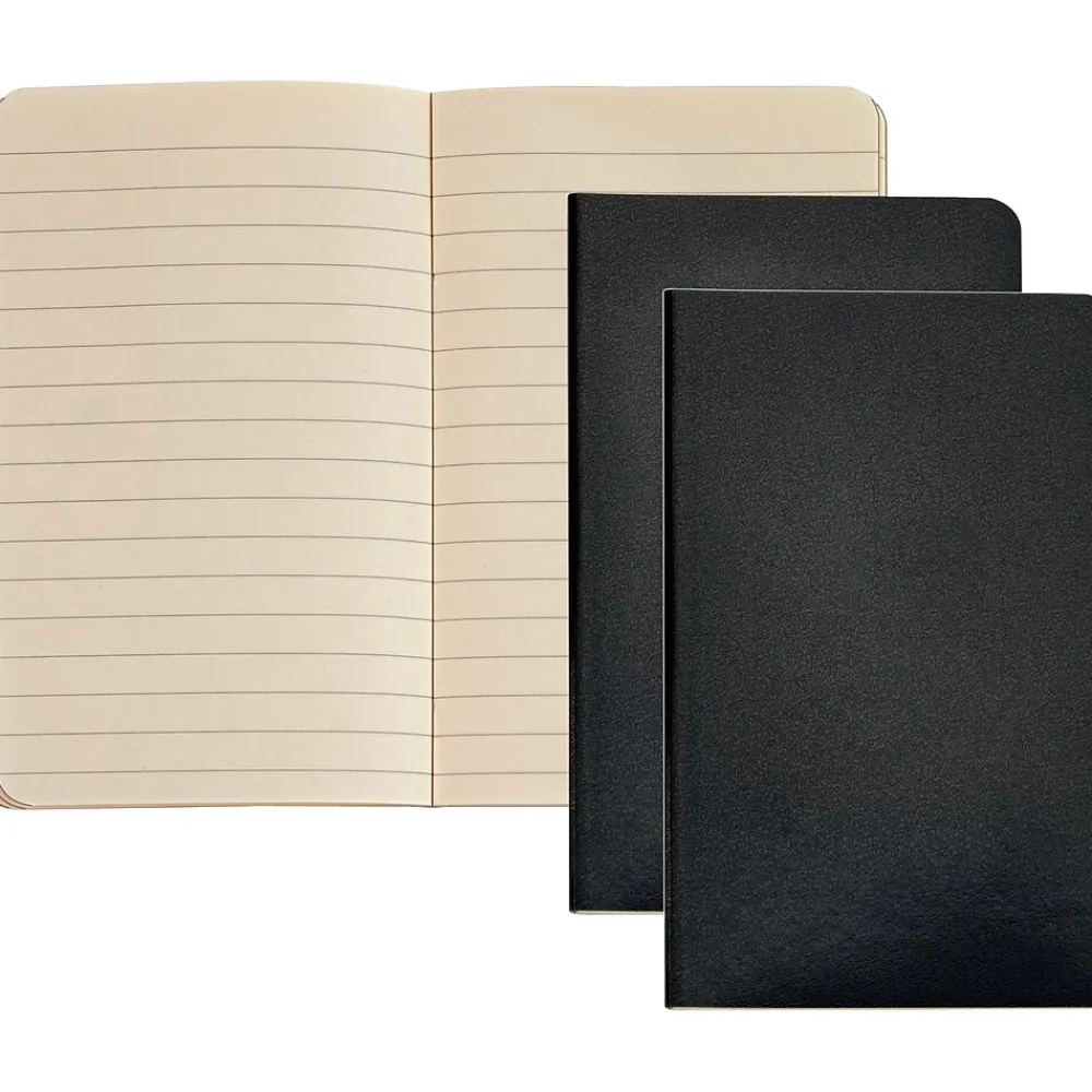 Journals|Oxford Idea Collective Pocket Journal, 3.5" x 5.5", Wide Ruled, Black, 2/Pack (56877)