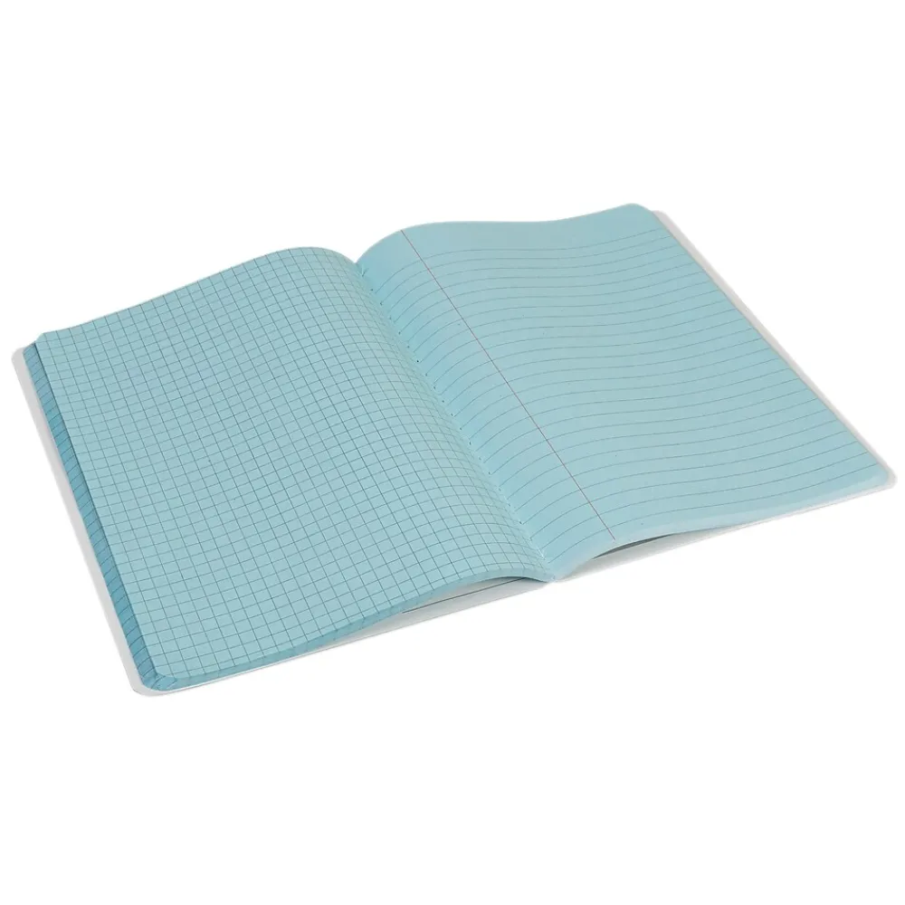 Composition Notebooks|Pacon Composition Notebooks, 9.75" x 7.5", Graph Ruled, 100 Sheets, Blue, 6/Bundle (PACMMK37160-6)