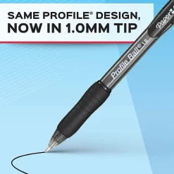 Pens|Paper Mate Ballpoint Pen, Profile Retractable Pen, Medium Point, Assorted Ink, 8 Count (2097014)