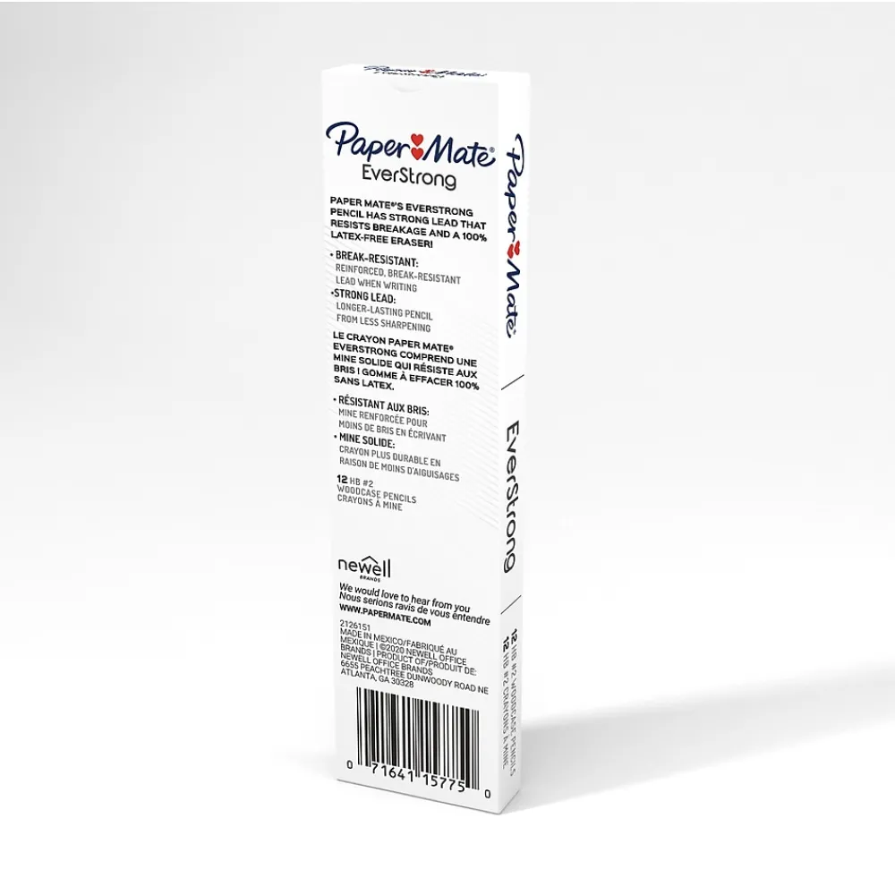 Pencils|Paper Mate EverStrong Wooden Pencils, #2 Lead, 12/Pack (2047542)