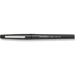 Pens|Paper Mate Flair Felt Pens, Medium Point, 0.7mm, Black Ink, Dozen (8430152)