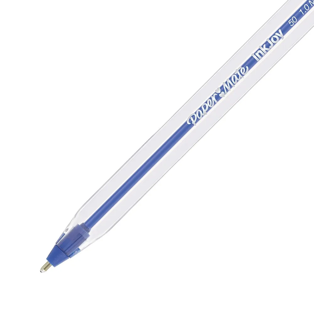 Pens|Paper Mate InkJoy 50ST Ballpoint Pen, Medium Point, Blue Ink, Dozen (2013155)