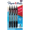 Pens|Paper Mate Profile Retractable Ballpoint Pen, Bold Point, Black Ink, 4/Pack (89471)