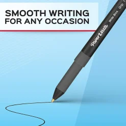 Pens|Paper Mate Write Bros. Grip Ballpoint Pen, Medium Point, Black Ink, Dozen (8807987)