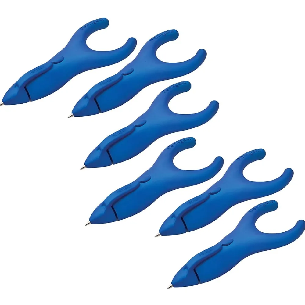 Pens|PenAgain Ergo-Sof Retractable Ballpoint Pen, Medium Point, Black Ink, Pack of 6 (BAUM00021-6)
