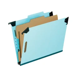 Hanging File Folders|Pendaflex Classification Hanging File Folders, 1/3-Cut Tab, Letter Size, Light Blue, 10/Box (PFX 59251)