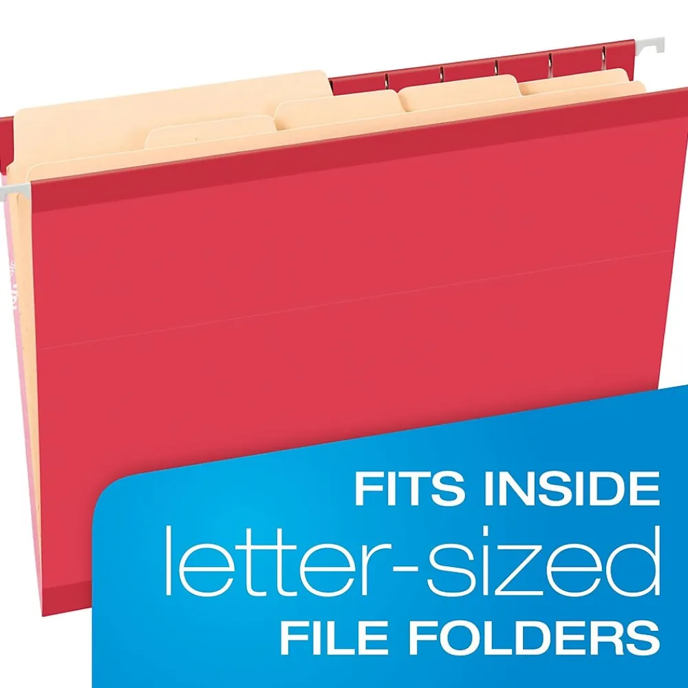 File Folders|Pendaflex Divide It Up 4-Tab File Folder, Letter Size, Manila, 24/Pack (10770)