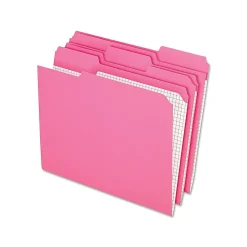 File Folders|Pendaflex Double-Ply Reinforced Top Tab Colored File Folders, Letter Size, , 100/Box (R15213PIN) Pink