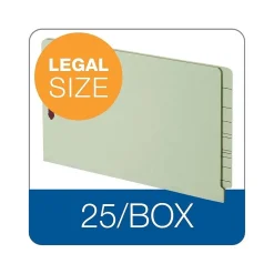 File Folders|Pendaflex End Tab File Folder, Straight-Cut, Legal Size, Light Green, 25/Box, 4 Boxes/Carton (47715GW)