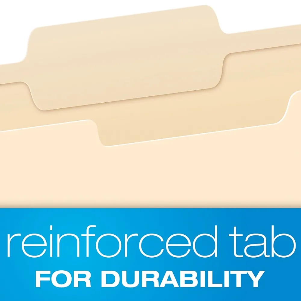 File Folders|Pendaflex File Folder, 1-Tab, Letter Size, Manila, 100/Box (R752 1/3-2)