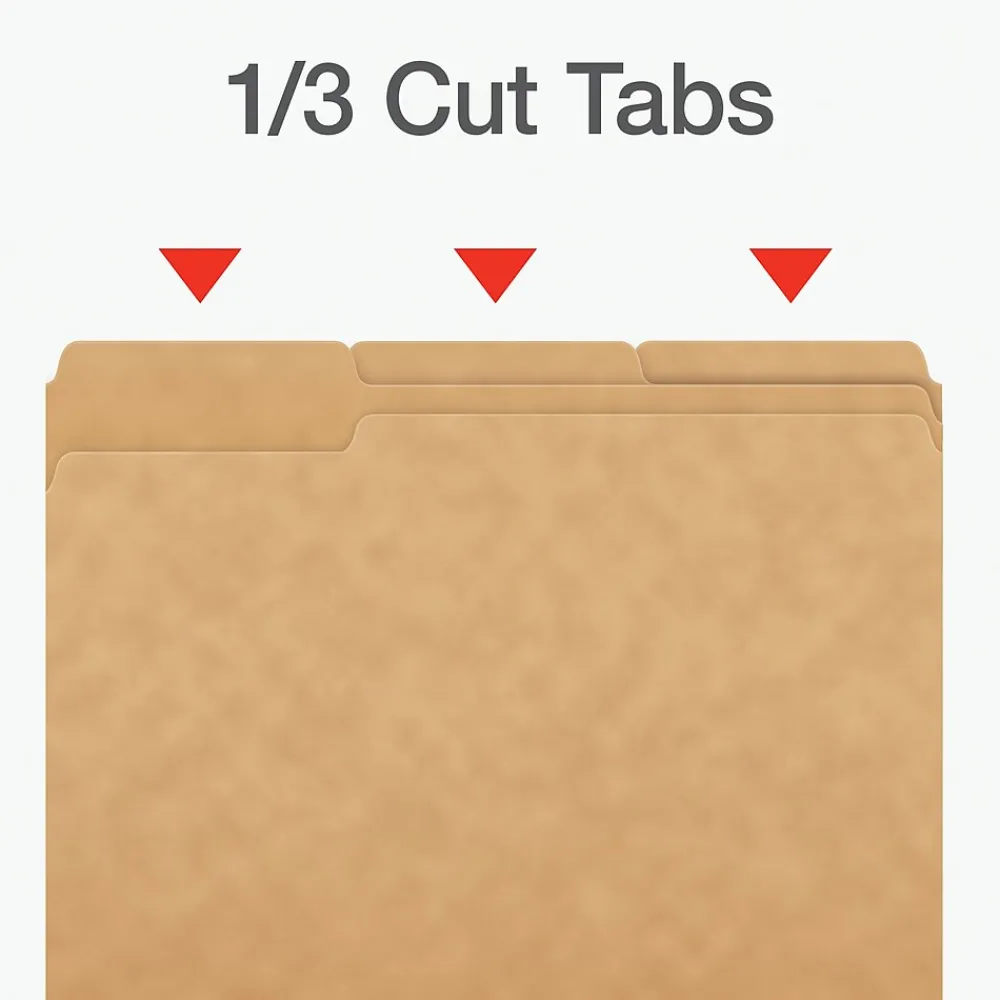 File Folders|Pendaflex Heavy Duty File Folder, 1/3-Cut Tab, Letter Size, 50/Box (1007030)