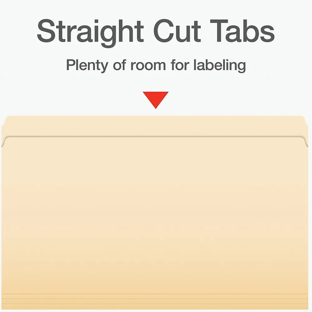 File Folders|Pendaflex Heavy Duty File Folder, Straight Cut, Legal Size, 100/Box (1007057)