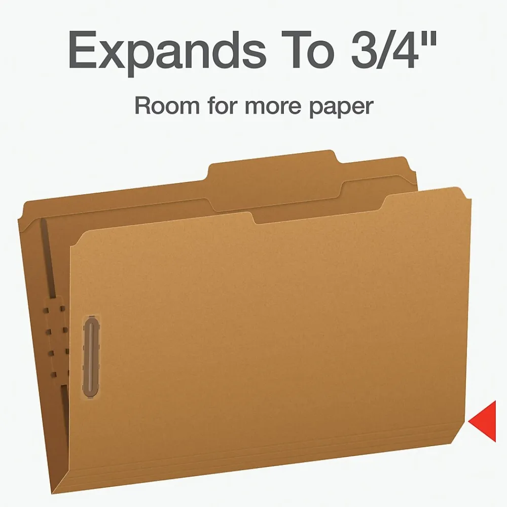 File Folders|Pendaflex Heavy Duty File Folder, 1-Tab, Legal Size, Brown Kraft, 50/Box (1007044)