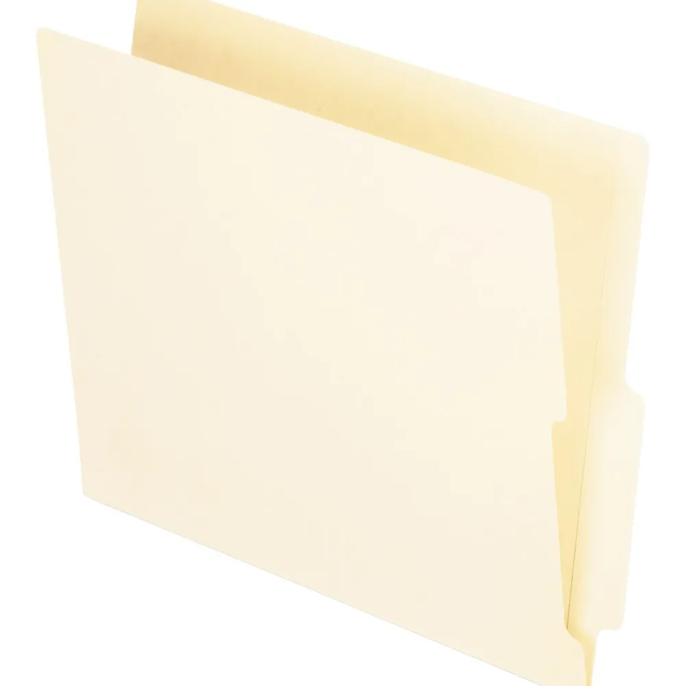 File Folders|Pendaflex Recycled End Tab File Folder, Straight Cut, Letter Size, Manila, 100/Box (PFX H114D)