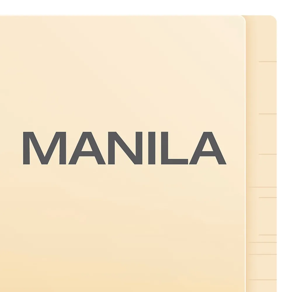 File Folders|Pendaflex Recycled End Tab File Folder, Straight Cut, Letter Size, Manila, 50/Box (H10U1)