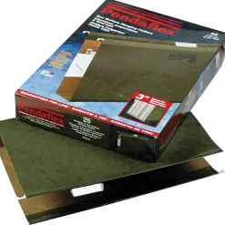 Hanging File Folders|Pendaflex Reinforced Hanging File Folders, Extra Capacity, 5-Tab, Legal Size, Standard Green, 25/Box (PFX 04153x4)
