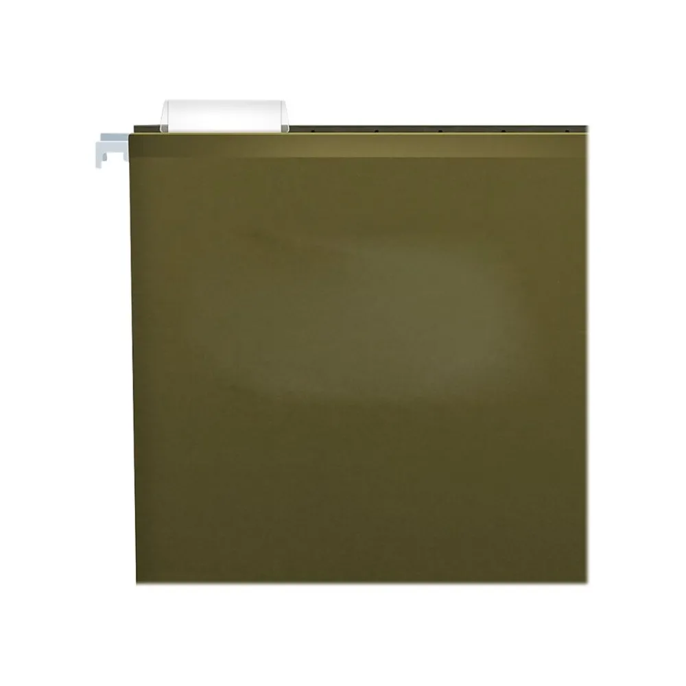 Hanging File Folders|Pendaflex Reinforced Hanging File Folders, 1" Expansion, Letter size, Standard Green 25/Box