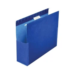 Hanging File Folders|Pendaflex SureHook Reinforced Hanging File Folders with Box Bottom, 1/5-Cut Tab, Legal Size, Blue, 25/Box (PFX 59303)
