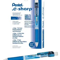 Pencils|Pentel e-sharp Mechanical Pencil, 0.7mm, #2 Medium Lead, Dozen (AZ127C)