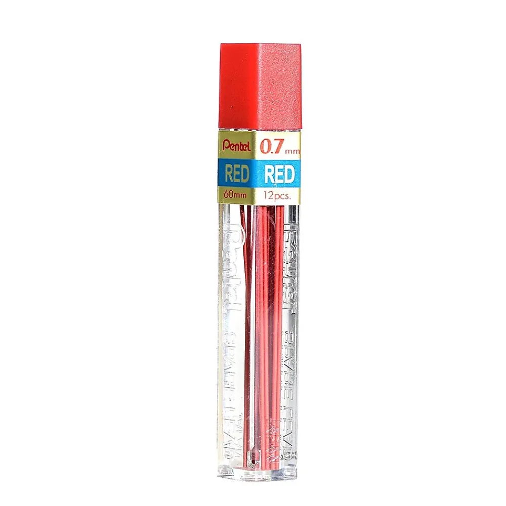 Pencils|Pentel Lead Refill, 0.7mm, 12/Leads, 18/Pack (12001-PK18)