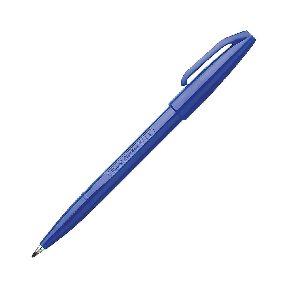 Pens|Pentel Sign Gel Pens, Fine Point, Blue Ink, Dozen (S520-C)