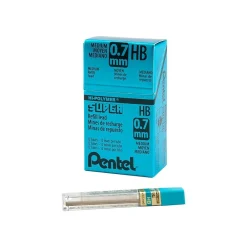 Pencils|Pentel Super Hi-Polymer Lead Refill, 0.7mm, 12/Leads (50-HB)