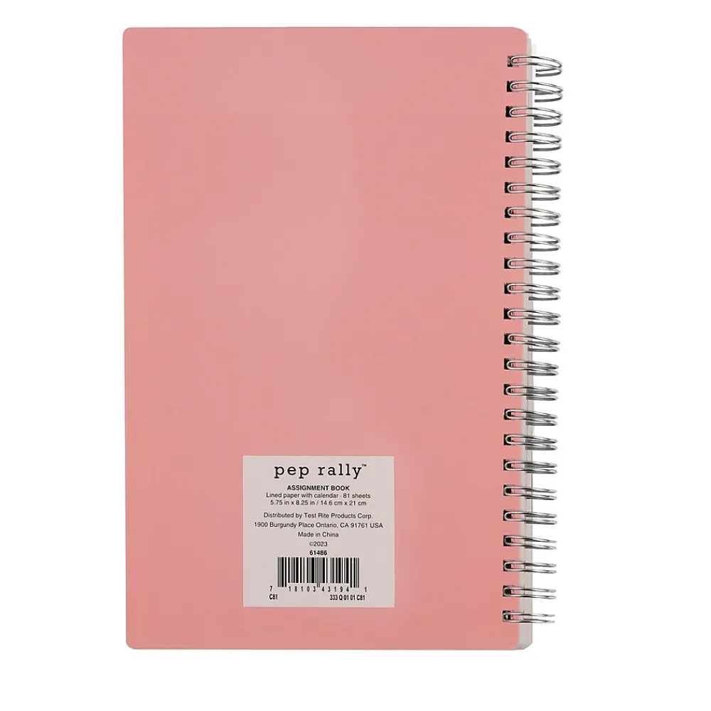 Subject Notebooks|Pep Rally Assignment Notebook, 5.75" x 8.25", 81 Sheets, Assorted Colors (61486)