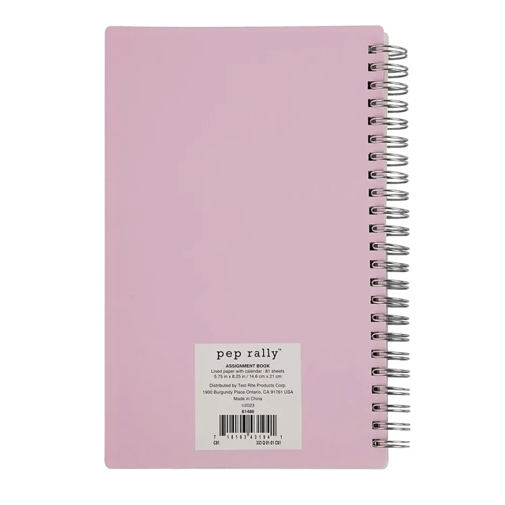 Subject Notebooks|Pep Rally Assignment Notebook, 5.75" x 8.25", 81 Sheets, Assorted Colors (61486)
