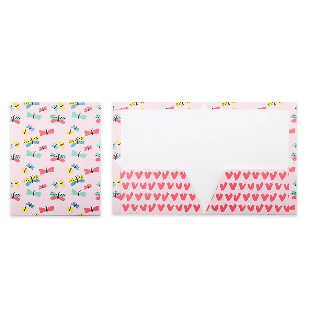 Pocket Folders|Pep Rally 3-Hole Punched 2 Pocket Presentation Folder, Assorted (60612)