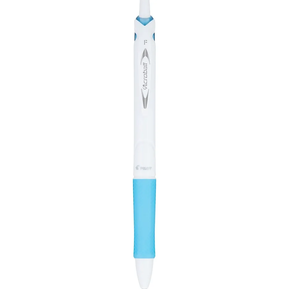 Pens|Pilot Acroball PureWhite Advanced Ink Retractable Ballpoint Pens, 0.7 mm, Fine Point, Ink, Dozen (31850) Black