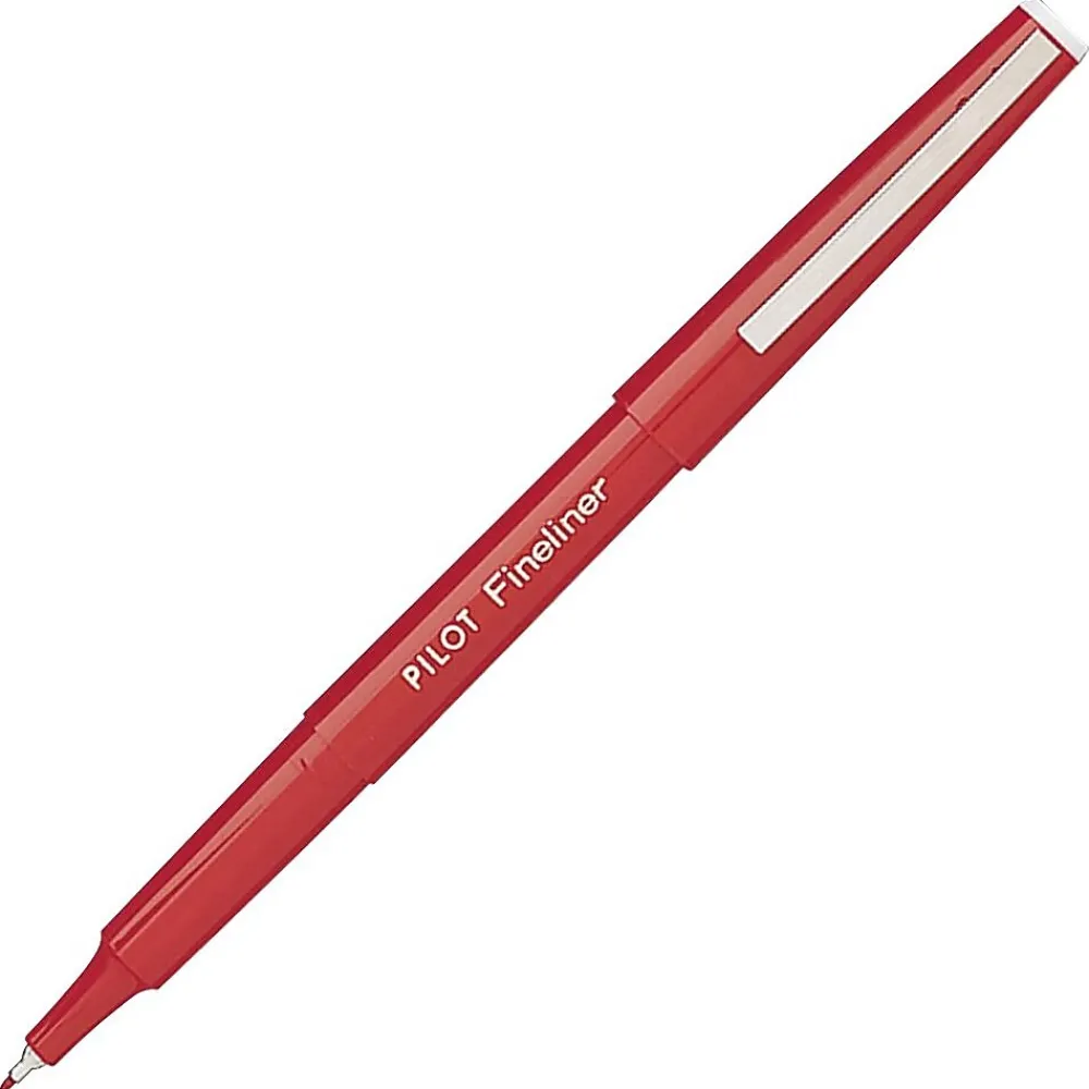 Markers|Pilot Fineliner Marker Pen, Fine Point, Red Ink (11015)