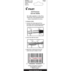 Pens|Pilot G2 Gel-Ink Pen Refill, Extra Fine Tip, Blue Ink, 2/Pack (77233)