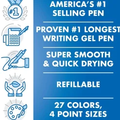 Pens|Pilot G2 Retractable Gel Pens, Fine Point, Assorted Ink, 20/Pack (31294)