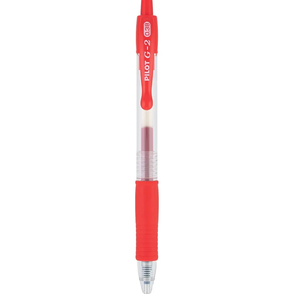 Pens|Pilot G2 Retractable Gel Pens, Ultra Fine Point, Red Ink, Dozen (31279) Blue