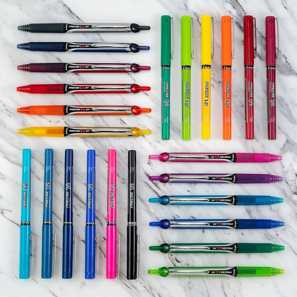 Pens|Pilot Precise V5 Rollerball Pens, Extra Fine Point, Blue Ink, Dozen (35335)