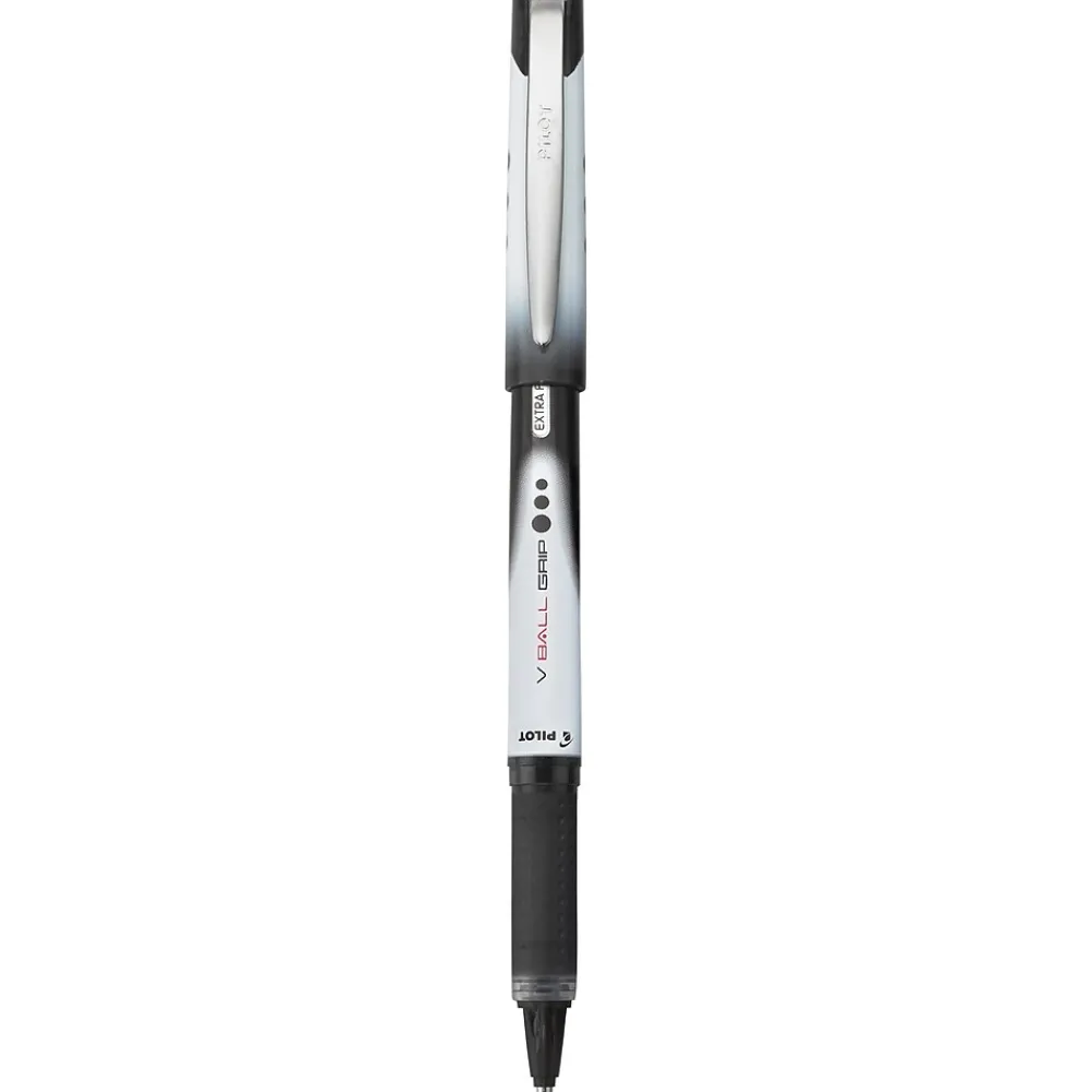 Pens|Pilot VBall Grip Rollerball Pen, Extra Fine Point, Black Ink, Dozen (35470)