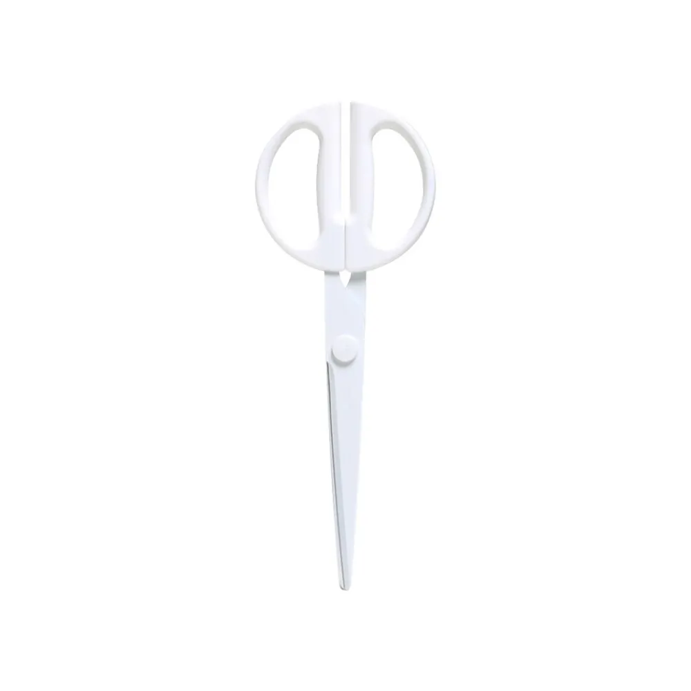 Scissors|Poppin 9" Stainless Steel Standard Scissors, Sharp Tip, White (100186)