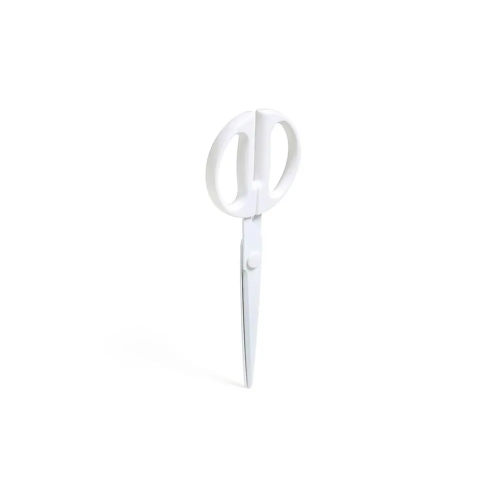 Scissors|Poppin 9" Stainless Steel Standard Scissors, Sharp Tip, White (100186)