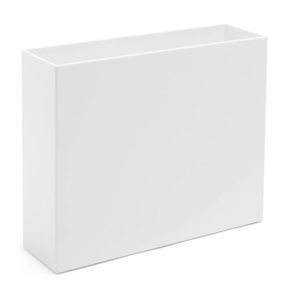 File Storage|Poppin ABS Plastic File Box, White, 4 Count (101272-MC)