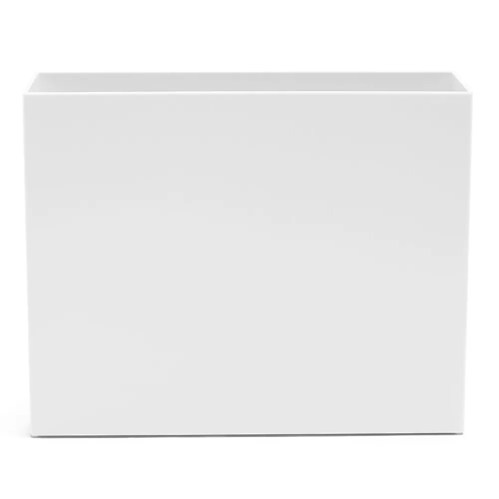 File Storage|Poppin ABS Plastic File Box, White, 4 Count (101272-MC)