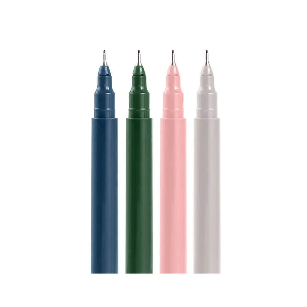 Pens|Poppin Fineliner Felt Pens, Fine Point, 0.5mm, Black Ink, 4/Pack (107475)