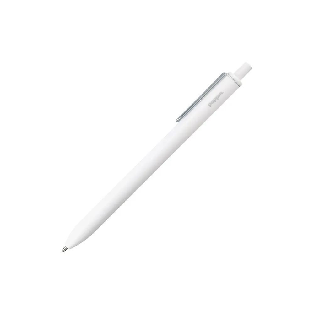 Pens|Poppin Luxe Retractable Gel Pen, Fine Point, Black Ink, 6/Pack (100086)