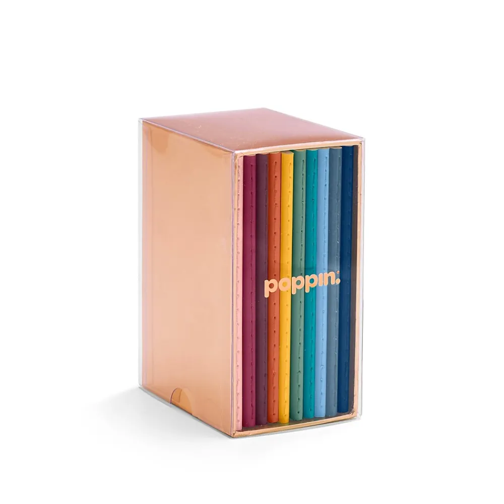 Notebooks|Poppin Mini 1-Subject Pocket Notebook, 3.5" x 5", College Ruled, 32 Sheets, Assorted Colors, 10/Set (107789)