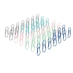 Clips & Fasteners|Poppin Modern Paper Clips, .31" x 1.5", Assorted, 50/Pack (105922-MC)